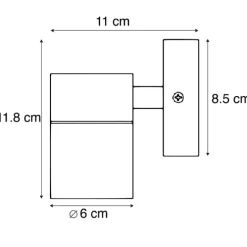 2er Set Außenwandleuchte schwarz Edelstahl IP44 - Solo