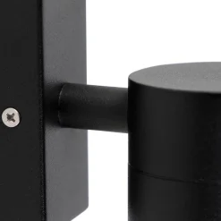 2er Set Außenwandleuchte schwarz Edelstahl IP44 - Solo