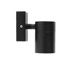 2er Set Außenwandleuchte schwarz Edelstahl IP44 - Solo