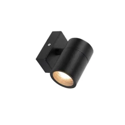 2er Set Außenwandleuchte schwarz Edelstahl IP44 - Solo