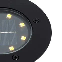 6er Set Bodenstrahler schwarz inkl. LED IP65 Solar - Terry