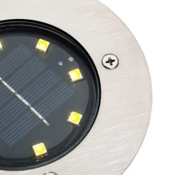 6er Set Bodenstrahler Stahl inkl. LED IP65 Solar - Terry