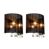 2er Set Chrom Wandlampen mit schwarzem Schirm - Ann-Kathrin 2