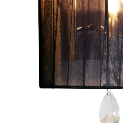 2er Set Chrom Wandlampen mit schwarzem Schirm - Ann-Kathrin 2