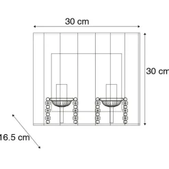 2er Set Chrom Wandlampen mit schwarzem Schirm - Ann-Kathrin 2