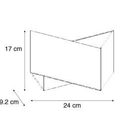2er Set Design Wandlampen weiß - Fold