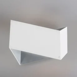 2er Set Design Wandlampen weiß - Fold