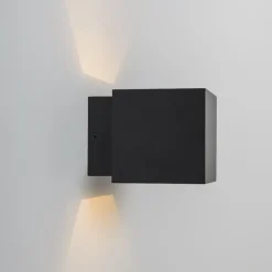 2er Set Design Wandleuchten schwarz / gold inkl. LED - Caja