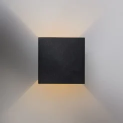 2er Set Design Wandleuchten schwarz / gold inkl. LED - Caja