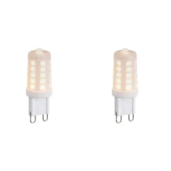 2er Set dimmbarer G9 LED-Lampen Opal 1,2W 100lm 2200K