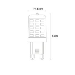 2er Set dimmbarer G9 LED-Lampen Opal 1,2W 100lm 2200K