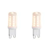 2er Set dimmbarer G9 LED-Lampen Opal 3W 250lm 2200K