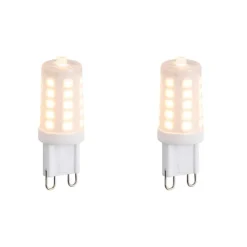 2er Set dimmbarer G9 LED-Lampen Opal 3W 250lm 2200K