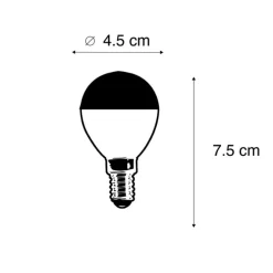 5er Set E14 dimmbare LED Filament Glühbirnen P45 schwarz 300lm 2700K