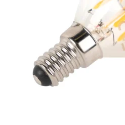 5er Set E14 dimmbare LED Filament Glühbirnen P45 schwarz 300lm 2700K