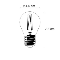 5er Set E27 dimmbare LED-Glühbirnen P45 4W 330lm 2100K