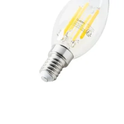 5er Set E14 LED-Glühbirnen B35 Klar 2,2W 470lm 2700K