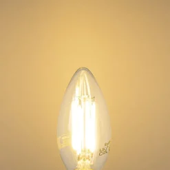 5er Set E14 LED-Glühbirnen B35 Klar 2,2W 470lm 2700K