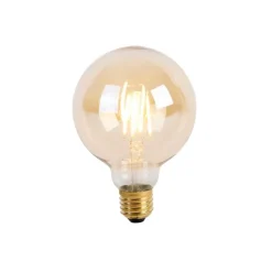 5er Set E27 3-Stufen dimmbar LED Glühbirnen G95 Goldline 5W 530lm 2200K