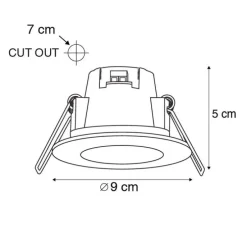 3er Set Einbaustrahler weiß inkl. LED 3000K 4W IP65 - Blanca