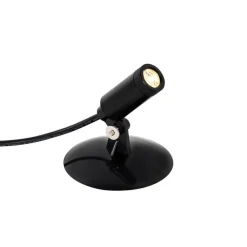 4er Set Erdspießstrahler schwarz inkl. LED IP65 Solar wiederaufladbar - Garly