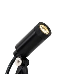 4er Set Erdspießstrahler schwarz inkl. LED IP65 Solar wiederaufladbar - Garly