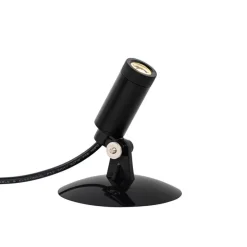 4er Set Erdspießstrahler schwarz inkl. LED IP65 Solar wiederaufladbar - Garly