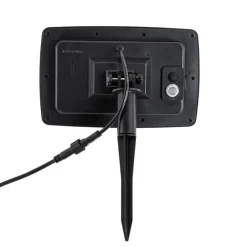 4er Set Erdspießstrahler schwarz inkl. LED IP65 Solar wiederaufladbar - Garly