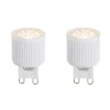 2er Set G9 24mm dimmbare LED-Glühbirnen 3W 300lm 2700K