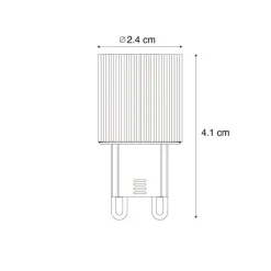2er Set G9 24mm LED-Glühbirnen 3W 300lm 2700K