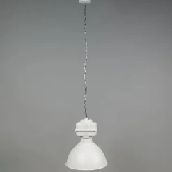 2er Set Industrie Hängelampen klein matt weiß - Sicko