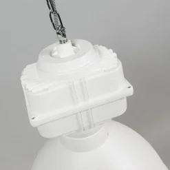 2er Set Industrie Hängelampen klein matt weiß - Sicko