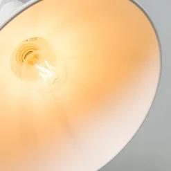 2er Set Industrie Hängelampen klein matt weiß - Sicko