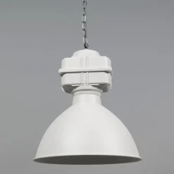 2er Set Industrie Hängelampen klein matt weiß - Sicko