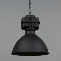 2er Set Industrie Hängelampen klein matt schwarz - Sicko