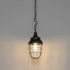 2er Set Industrie Hängelampen schwarz - Cabin