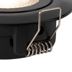 5er Set moderne Einbaustrahler schwarz inkl. LED 3-stufig dimmbar - Mio