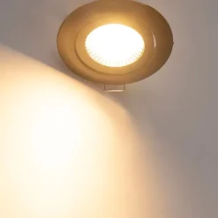 5er Set moderne Einbaustrahler schwarz inkl. LED 3-stufig dimmbar - Mio