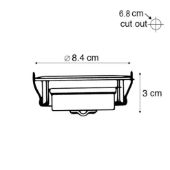 5er Set moderne Einbaustrahler Stahl inkl. LED 3-stufig dimmbar - Mio