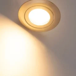 5er Set moderne Einbaustrahler Stahl inkl. LED 3-stufig dimmbar - Mio