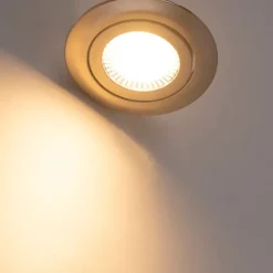 5er Set moderne Einbaustrahler Stahl inkl. LED 3-stufig dimmbar - Mio