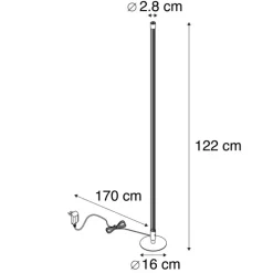 2er Set moderne Stehleuchten LED chrom - Line-up