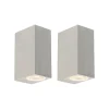 2er Set moderne Wandleuchten Stahl IP44 - Baleno II