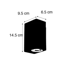 2er Set moderne Wandleuchten Stahl IP44 - Baleno II