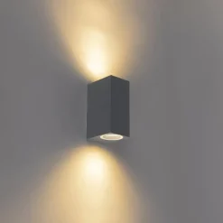 4er Set moderne Wandleuchten anthrazit IP44 - Baleno II