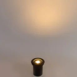 6er Set Outdoor Bodenstrahler schwarz einstellbar IP65 - Delux