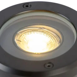 6er Set Outdoor Bodenstrahler schwarz einstellbar IP65 - Delux