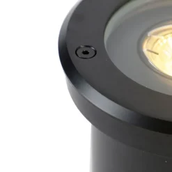 6er Set Outdoor Bodenstrahler schwarz einstellbar IP65 - Delux