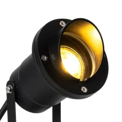 3er Set Pin Spots schwarz inkl. Kabel und Stecker IP65 - Fertig