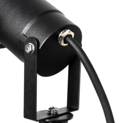 3er Set Pin Spots schwarz inkl. Kabel und Stecker IP65 - Fertig